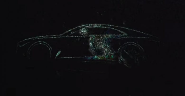 Animációt vetít a talajra a Bentley projektora
